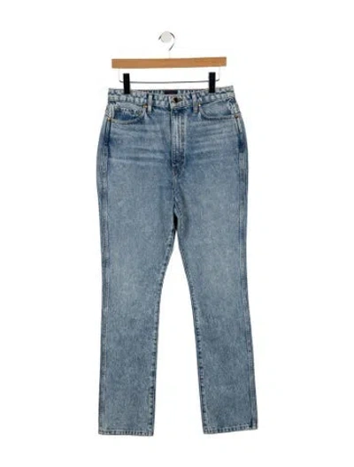 Pre-owned Khaite High-rise Straight Leg Jeans In Blue