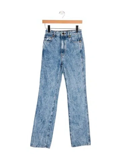 Pre-owned Khaite High-rise Straight Leg Jeans In Blue