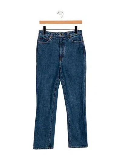 Pre-owned Khaite High-rise Straight Leg Jeans In Blue