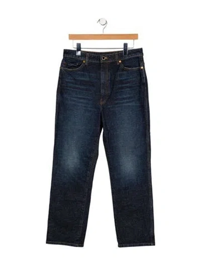 Pre-owned Khaite High-rise Straight Leg Jeans In Blue