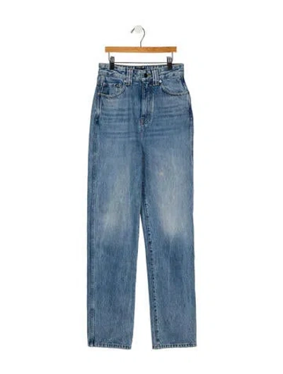 Pre-owned Khaite High-rise Straight Leg Jeans In Blue