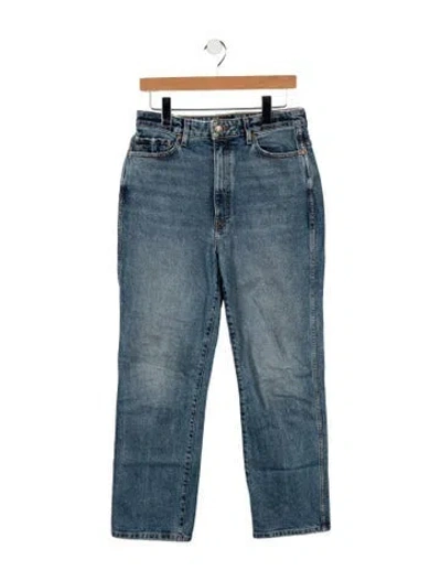 Pre-owned Khaite High-rise Straight Leg Jeans In Blue