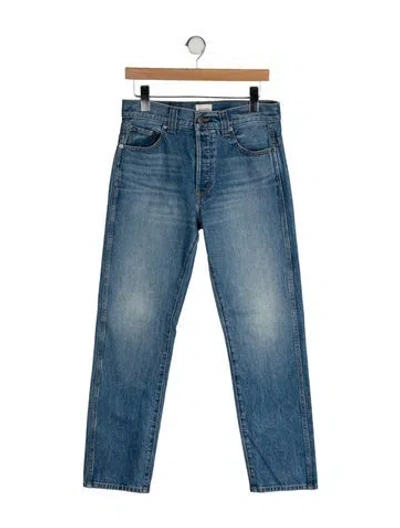 Pre-owned Khaite High-rise Straight Leg Jeans In Blue