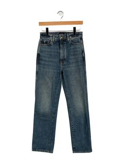 Pre-owned Khaite High-rise Straight Leg Jeans In Blue