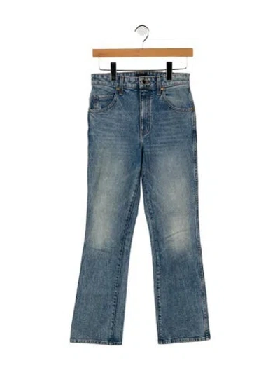 Pre-owned Khaite High-rise Straight Leg Jeans In Blue