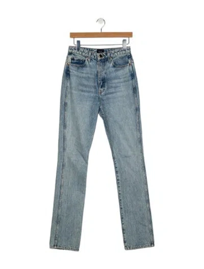 Pre-owned Khaite High-rise Straight Leg Jeans In Blue