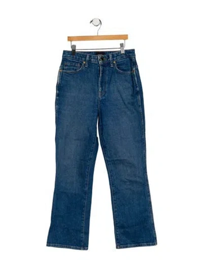 Pre-owned Khaite High-rise Straight Leg Jeans In Blue