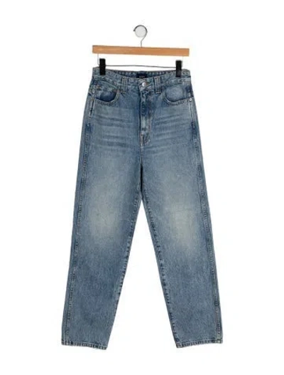 Pre-owned Khaite High-rise Straight Leg Jeans In Blue