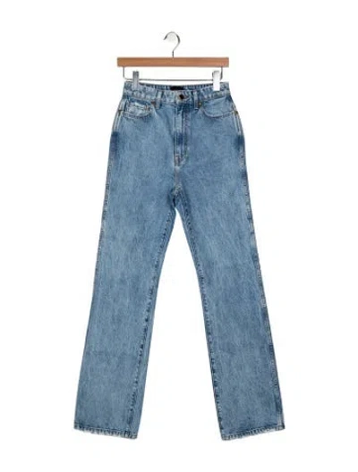 Pre-owned Khaite High-rise Straight Leg Jeans In Blue