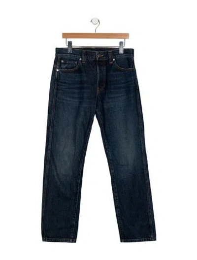 Pre-owned Khaite High-rise Straight Leg Jeans In Blue