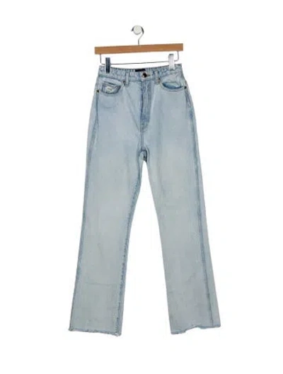 Pre-owned Khaite High-rise Straight Leg Jeans In Blue