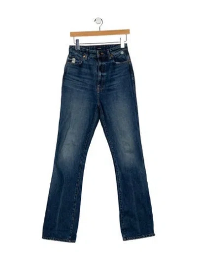 Pre-owned Khaite High-rise Straight Leg Jeans In Blue