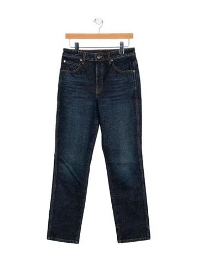 Pre-owned Khaite High-rise Straight Leg Jeans In Blue