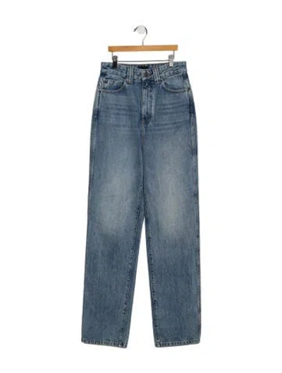 Pre-owned Khaite High-rise Straight Leg Jeans In Blue