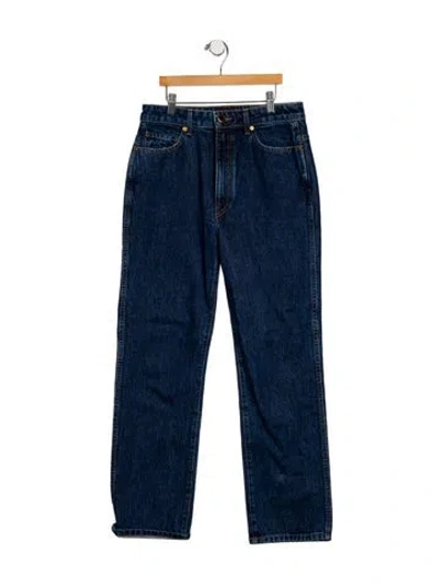 Pre-owned Khaite High-rise Straight Leg Jeans In Blue