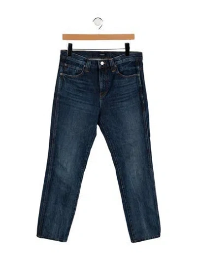 Pre-owned Khaite High-rise Straight Leg Jeans In Blue