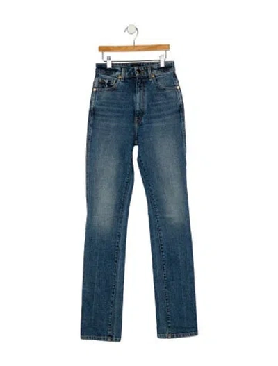 Pre-owned Khaite High-rise Straight Leg Jeans In Blue