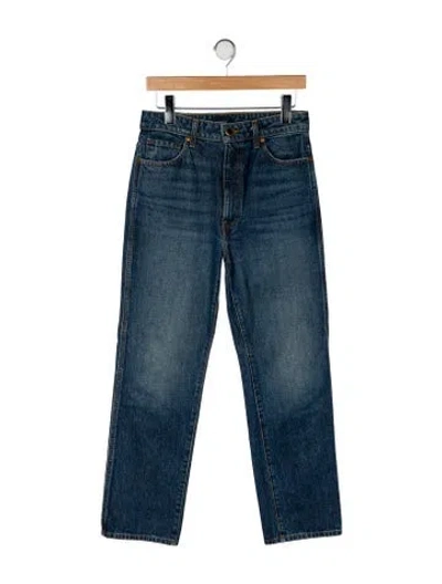 Pre-owned Khaite High-rise Straight Leg Jeans In Blue