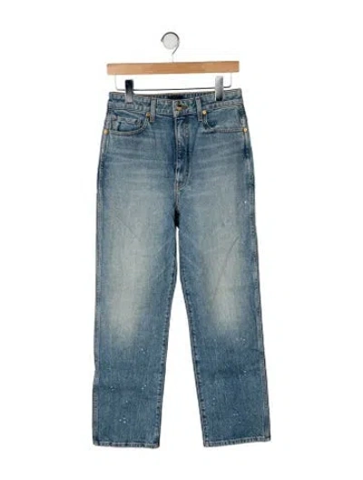 Pre-owned Khaite High-rise Straight Leg Jeans In Blue