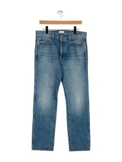 Pre-owned Khaite High-rise Straight Leg Jeans In Blue