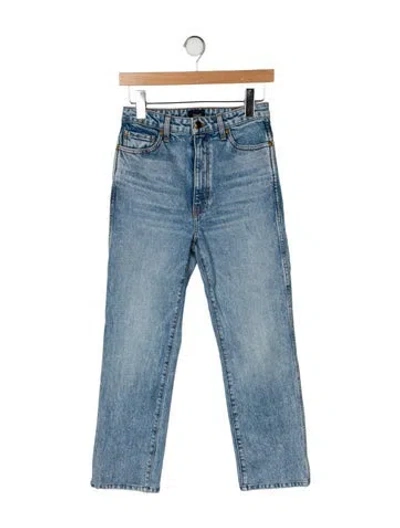 Pre-owned Khaite High-rise Straight Leg Jeans In Blue