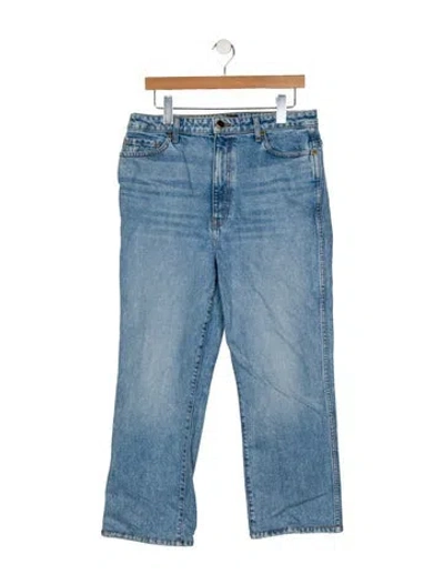Pre-owned Khaite High-rise Straight Leg Jeans In Blue