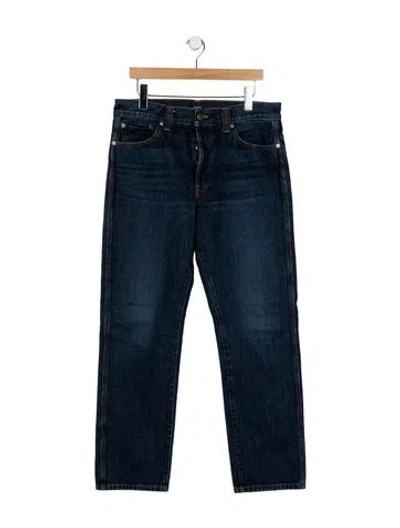 Pre-owned Khaite High-rise Straight Leg Jeans In Blue