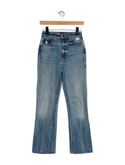 Pre-owned Khaite High-rise Straight Leg Jeans In Blue