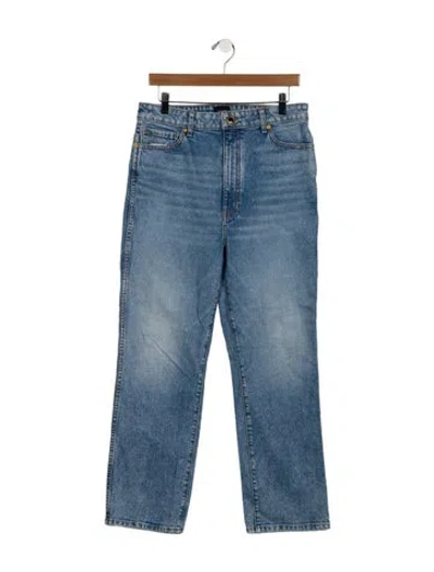 Pre-owned Khaite High-rise Straight Leg Jeans In Blue
