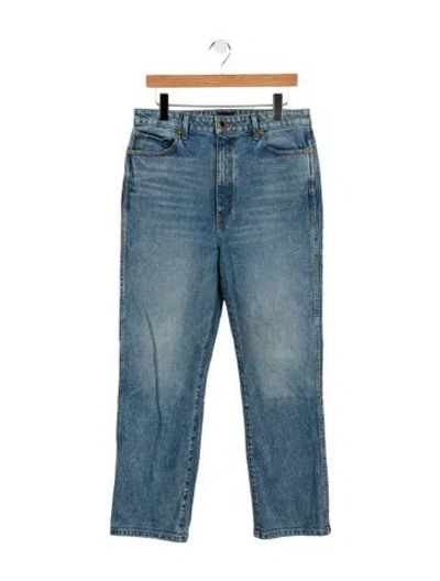 Pre-owned Khaite High-rise Straight Leg Jeans In Blue