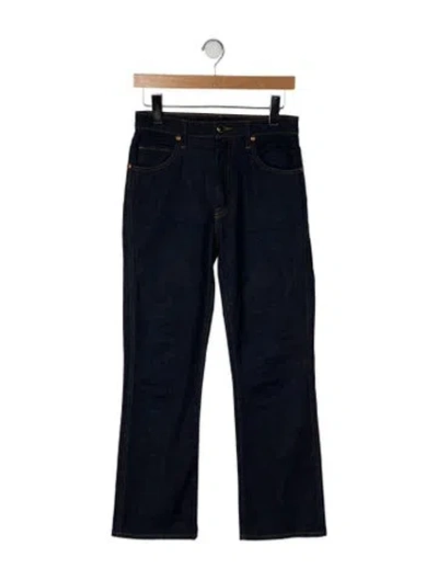 Pre-owned Khaite High-rise Straight Leg Jeans In Blue