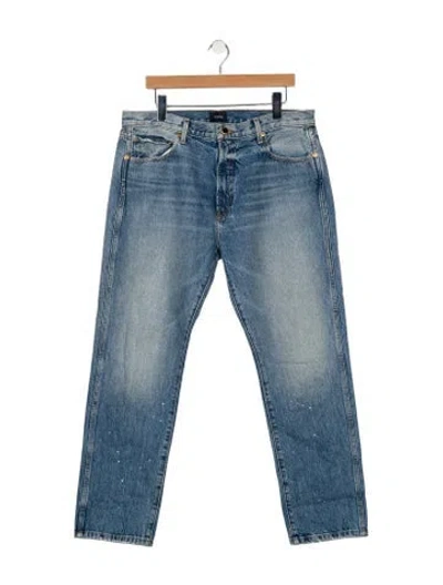 Pre-owned Khaite High-rise Straight Leg Jeans In Blue