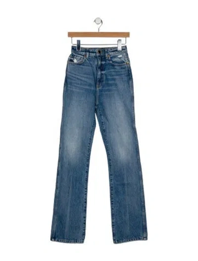 Pre-owned Khaite High-rise Straight Leg Jeans In Blue
