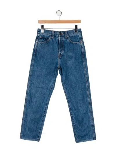Pre-owned Khaite High-rise Straight Leg Jeans In Blue
