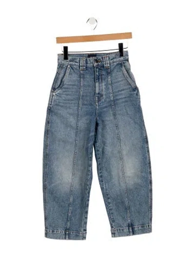 Pre-owned Khaite High-rise Straight Leg Jeans In Blue