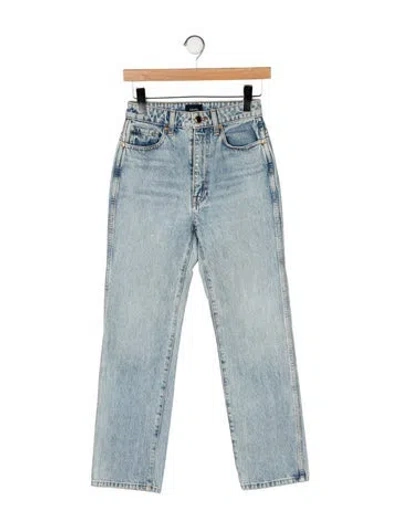 Pre-owned Khaite High-rise Straight Leg Jeans In Blue