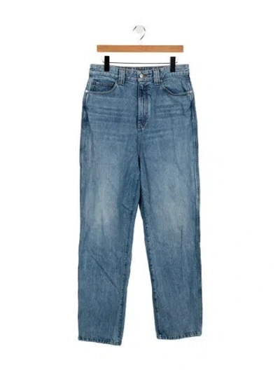 Pre-owned Khaite High-rise Straight Leg Jeans In Blue