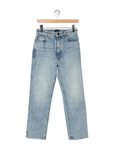 Pre-owned Khaite High-rise Straight Leg Jeans In Blue