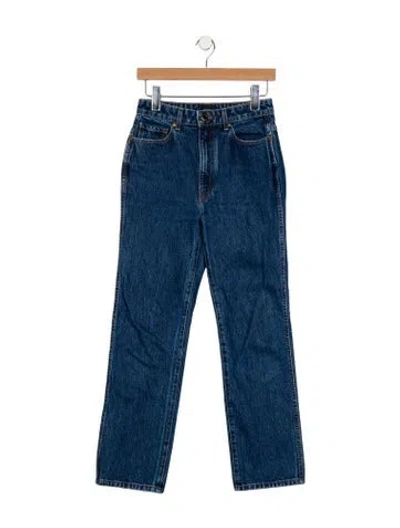 Pre-owned Khaite High-rise Straight Leg Jeans In Blue