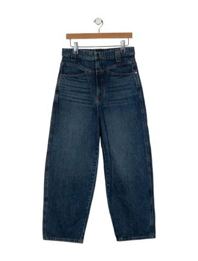 Pre-owned Khaite High-rise Straight Leg Jeans In Blue
