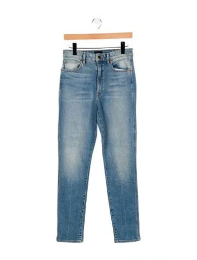 Pre-owned Khaite High-rise Straight Leg Jeans In Blue
