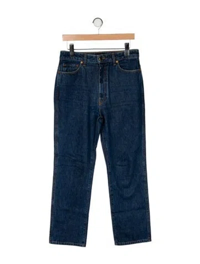 Pre-owned Khaite High-rise Straight Leg Jeans In Blue