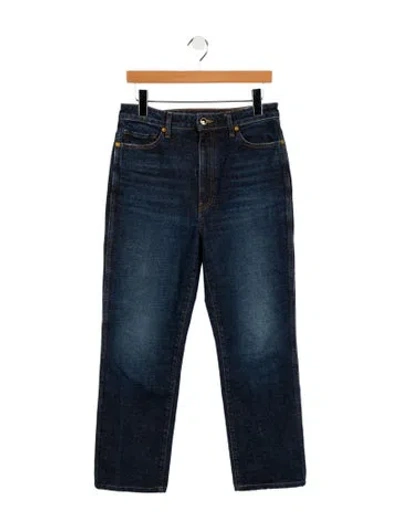 Pre-owned Khaite High-rise Straight Leg Jeans In Blue