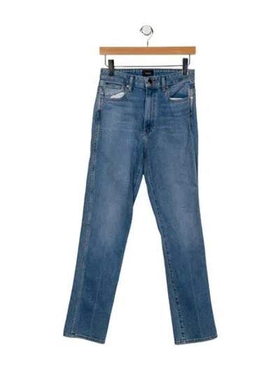 Pre-owned Khaite High-rise Straight Leg Jeans In Blue
