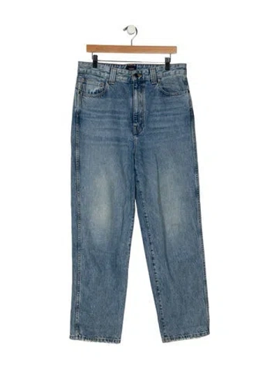 Pre-owned Khaite High-rise Straight Leg Jeans In Blue
