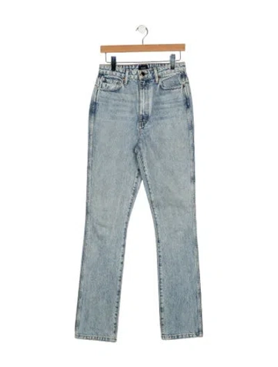 Pre-owned Khaite High-rise Straight Leg Jeans In Blue