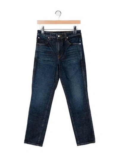 Pre-owned Khaite High-rise Straight Leg Jeans In Blue