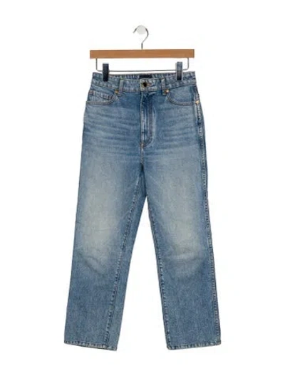 Pre-owned Khaite High-rise Straight Leg Jeans In Blue