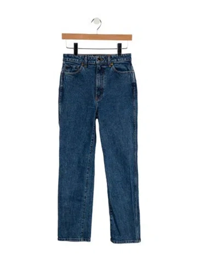 Pre-owned Khaite High-rise Straight Leg Jeans In Blue