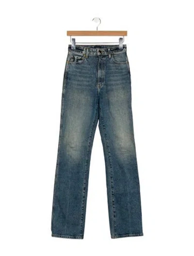 Pre-owned Khaite High-rise Straight Leg Jeans In Blue
